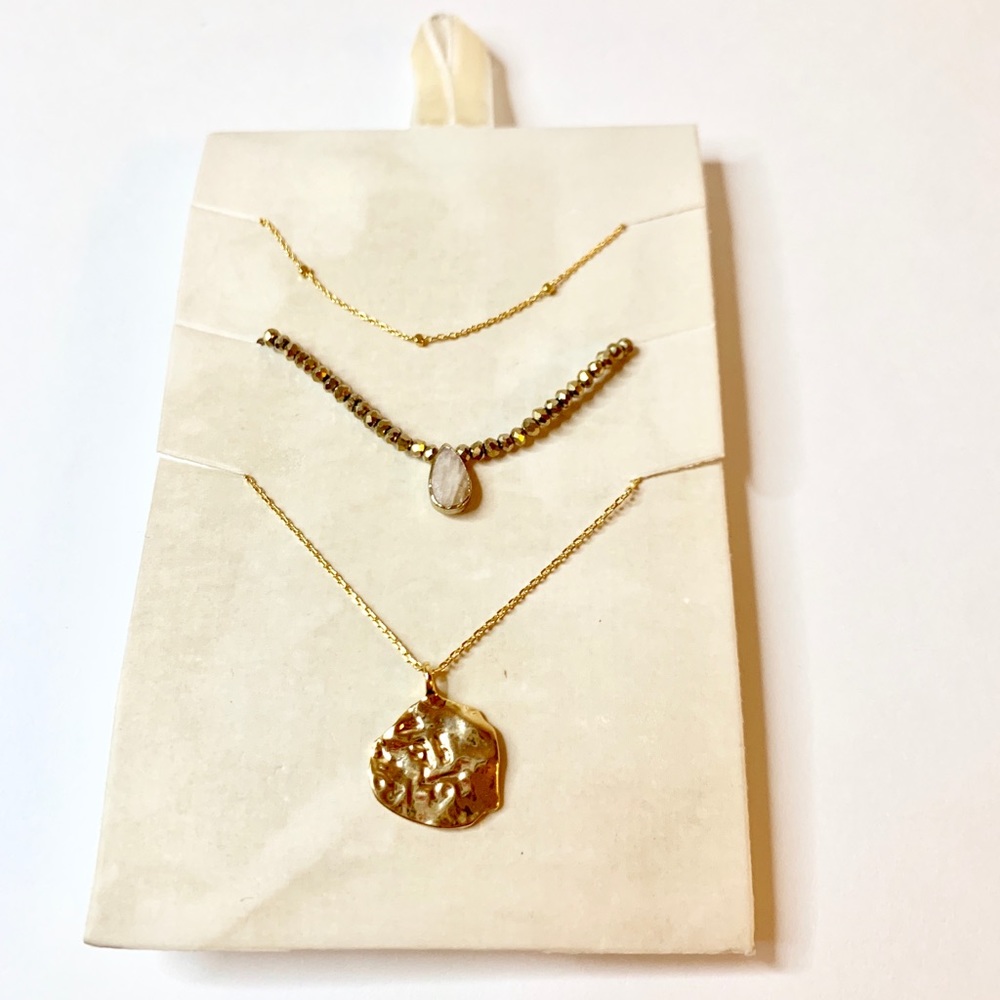 Anthropologie Serefina Layered Gold Necklaces